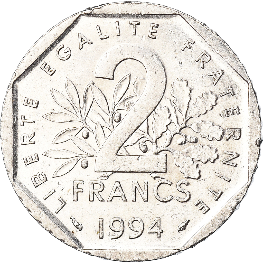 Coin, France, 2 Francs, 1994
