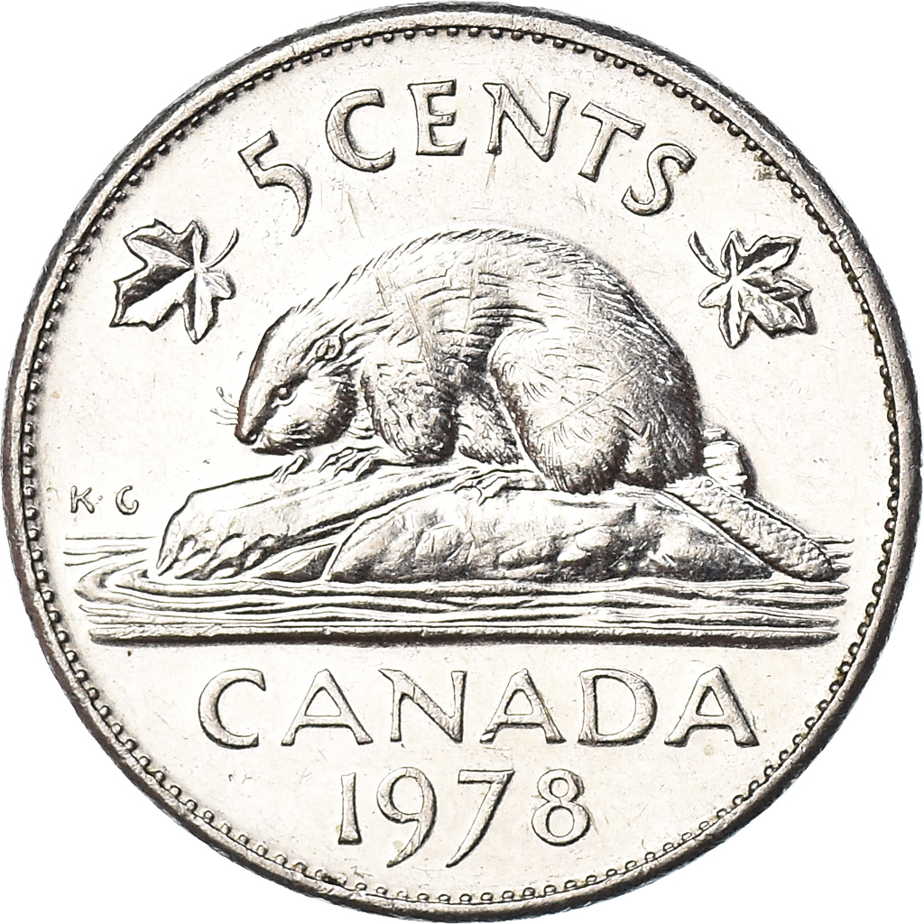 Moneda, Canadá, 5 Cents, 1978