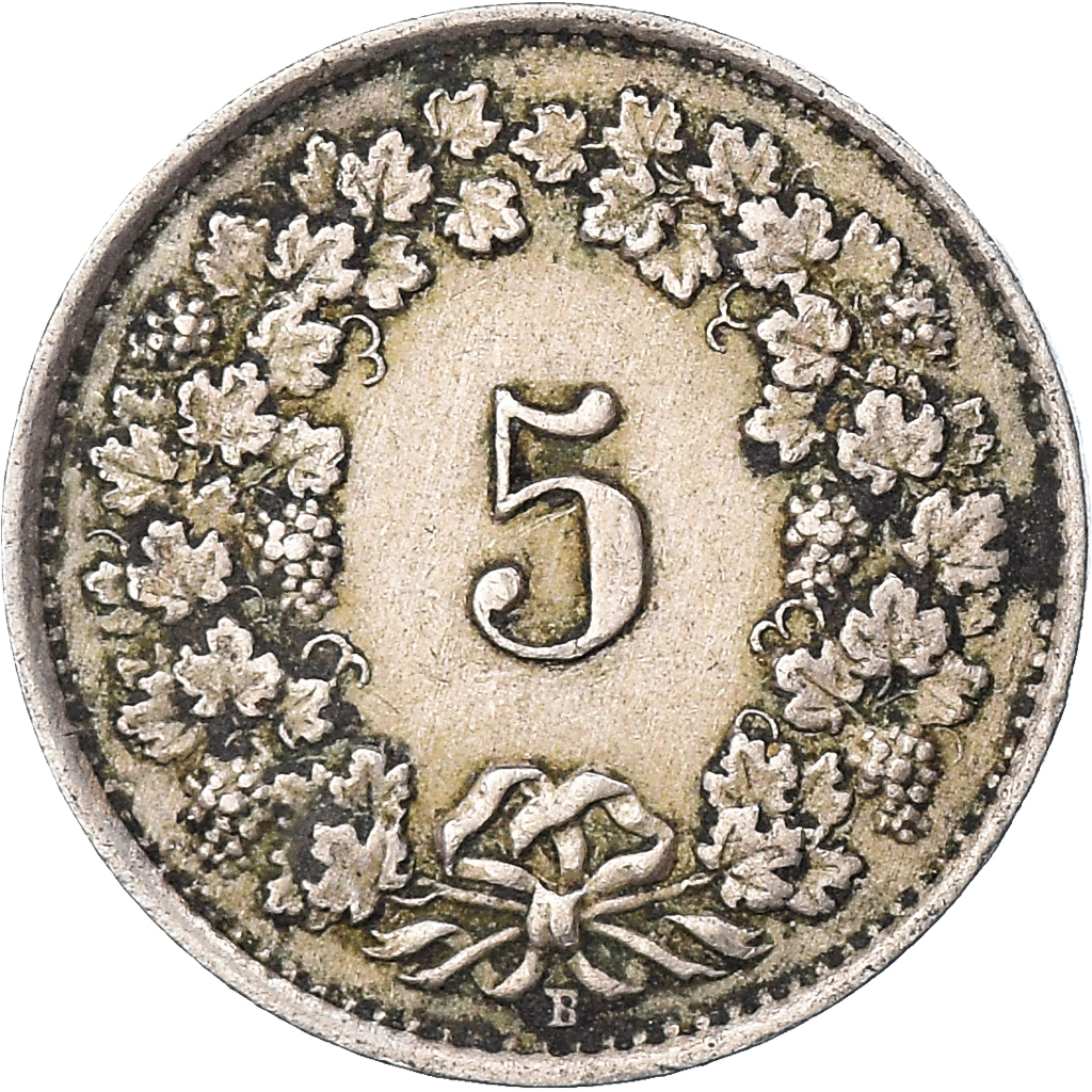 Moneda, Suiza, 5 Rappen, 1943