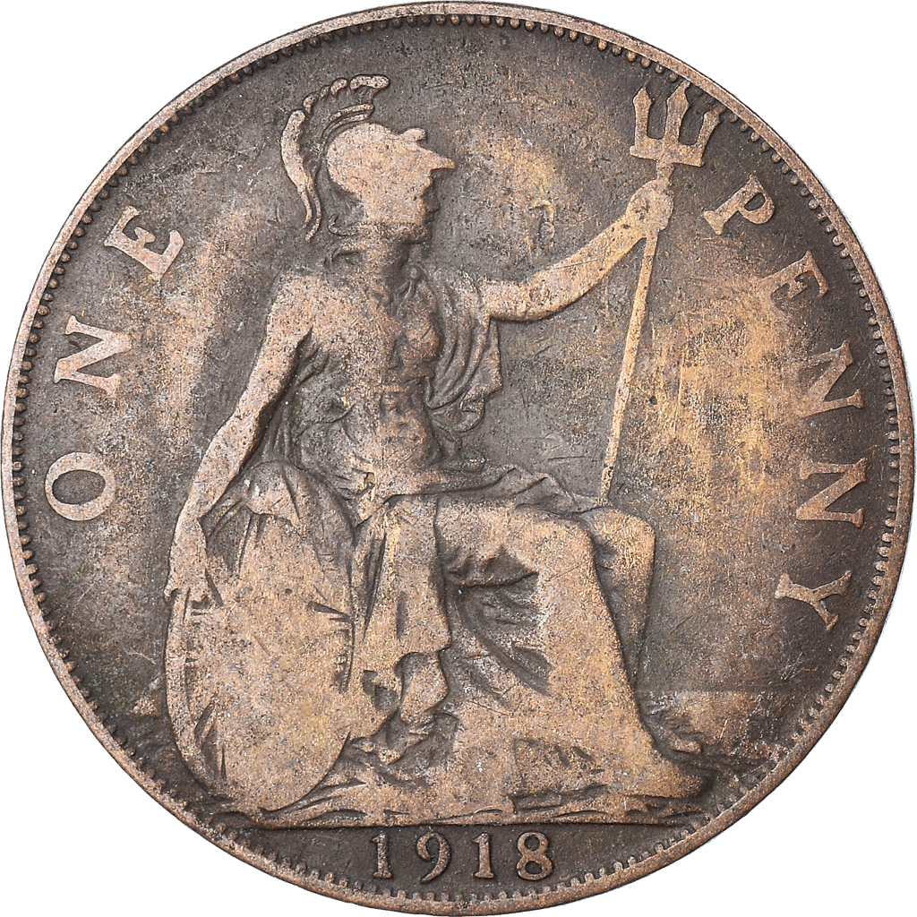 Moneda, Gran Bretaña, Penny, 1918