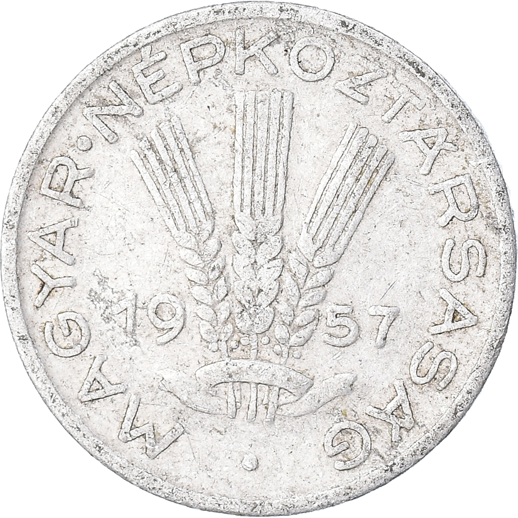 Moneda, Hungría, 20 Fillér, 1957