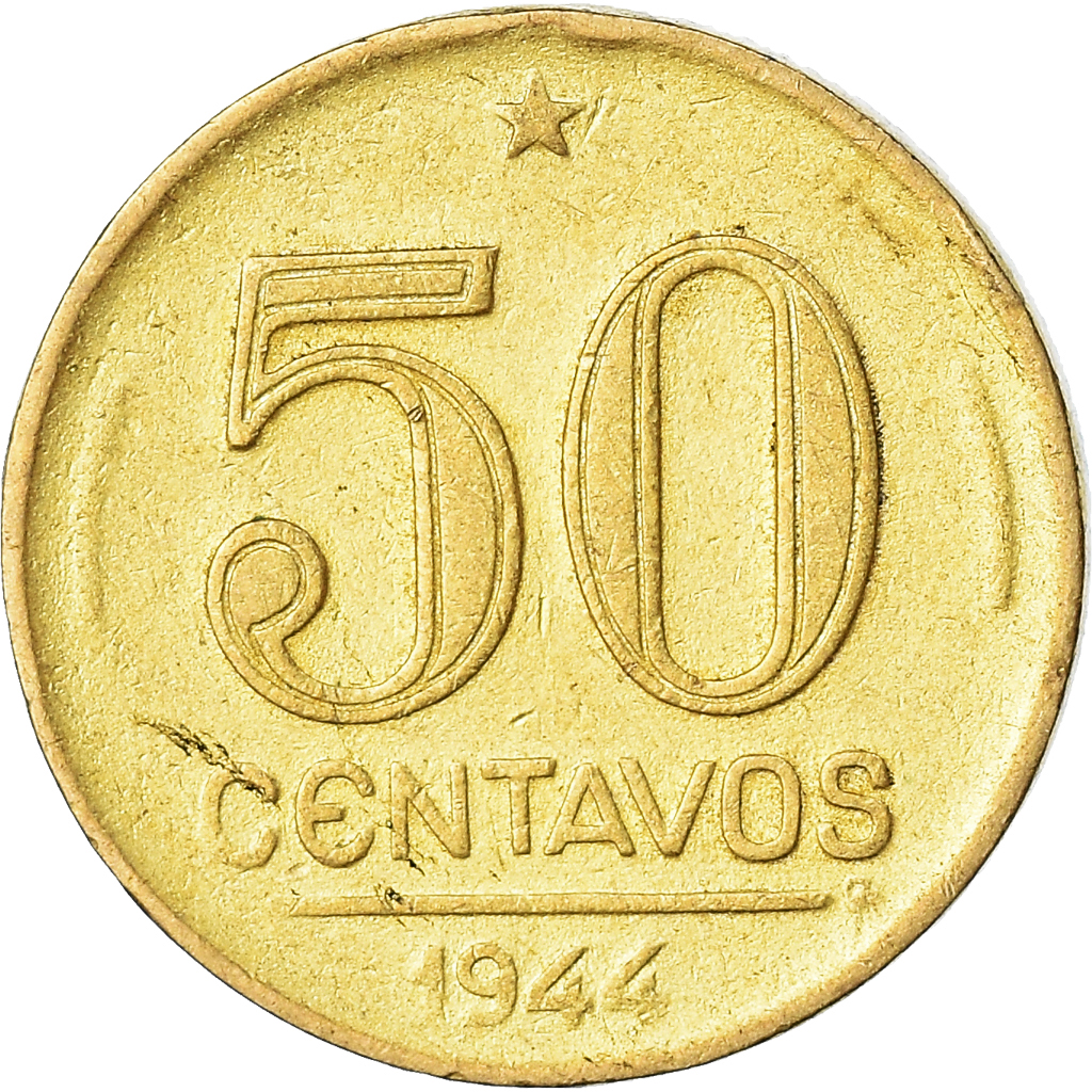 Moneda, Brasil, 50 Centavos, 1944