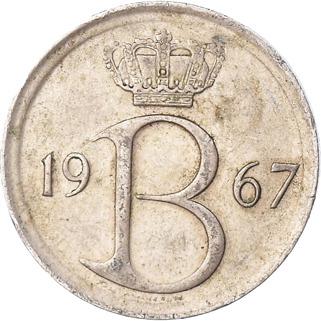 Coin, Belgium, 25 Centimes, 1967