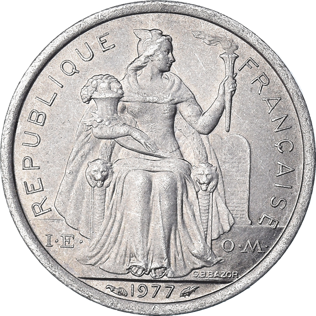 Moneda, Nueva Caledonia, Franc, 1977