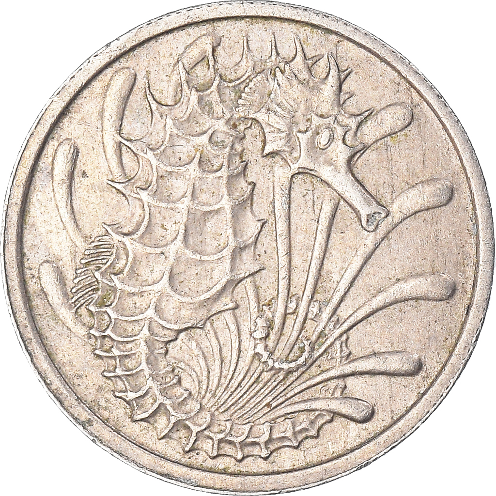 Moneda, Singapur, 10 Cents, 1974