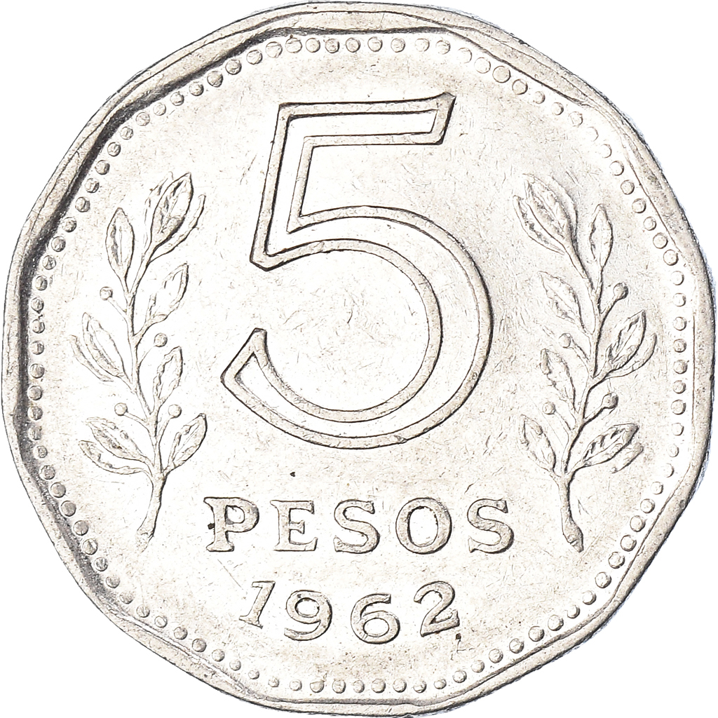Coin, Argentina, 5 Pesos, 1962