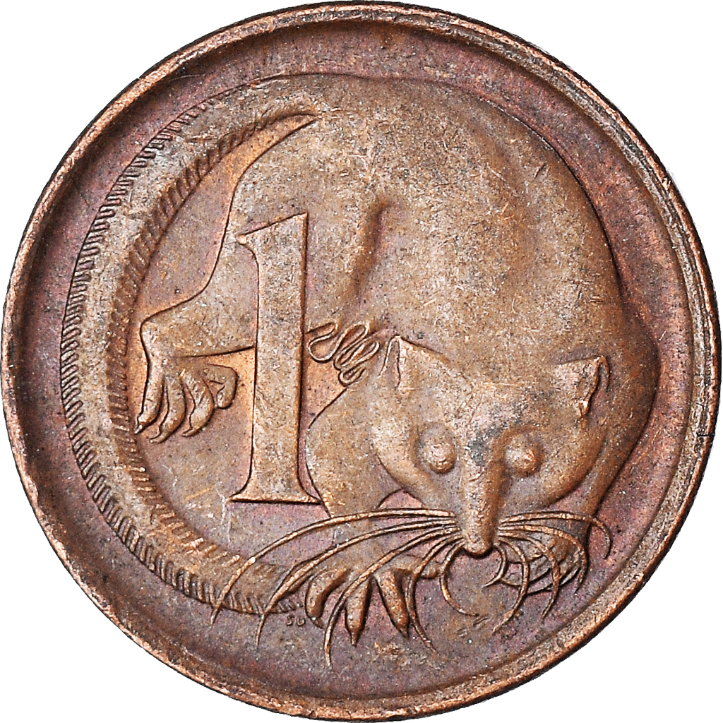 Moneda, Australia, Cent, 1966