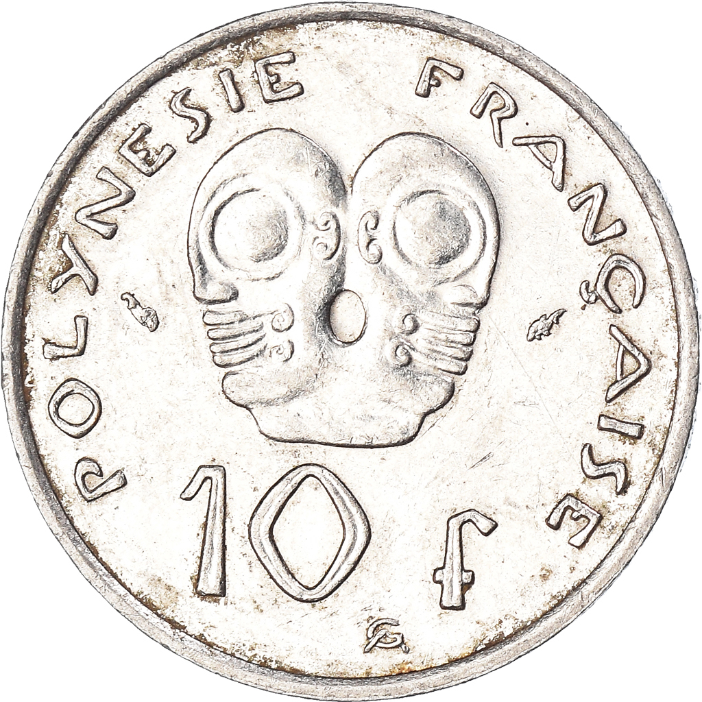 Moneda, Polinesia francesa, 10 Francs, 1984