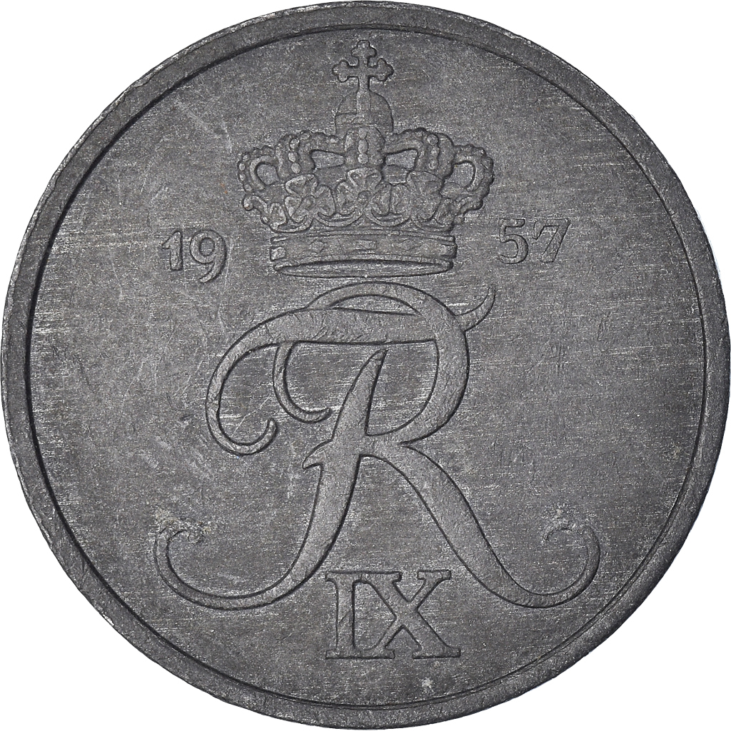 Moneda, Dinamarca, 5 Öre, 1957