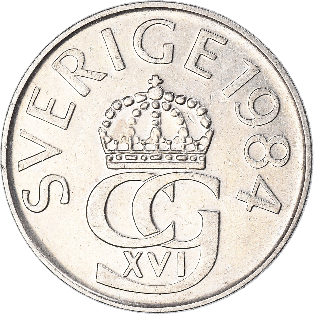 Moneda, Suecia, 5 Kronor, 1984