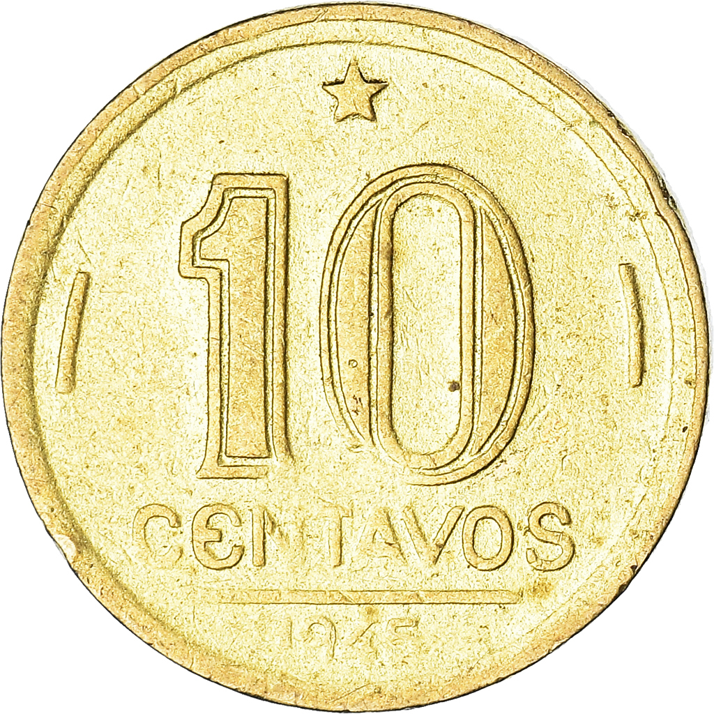 Moneda, Brasil, 10 Centavos, 1945
