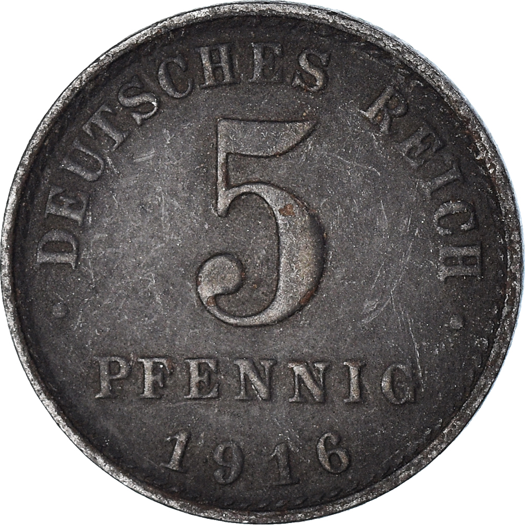 Coin, GERMANY - EMPIRE, 5 Pfennig, 1916