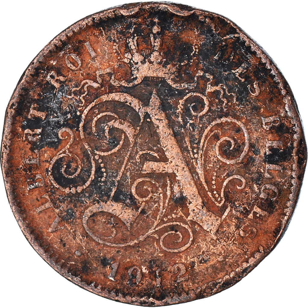 Moneda, Bélgica, 2 Centimes, 1912