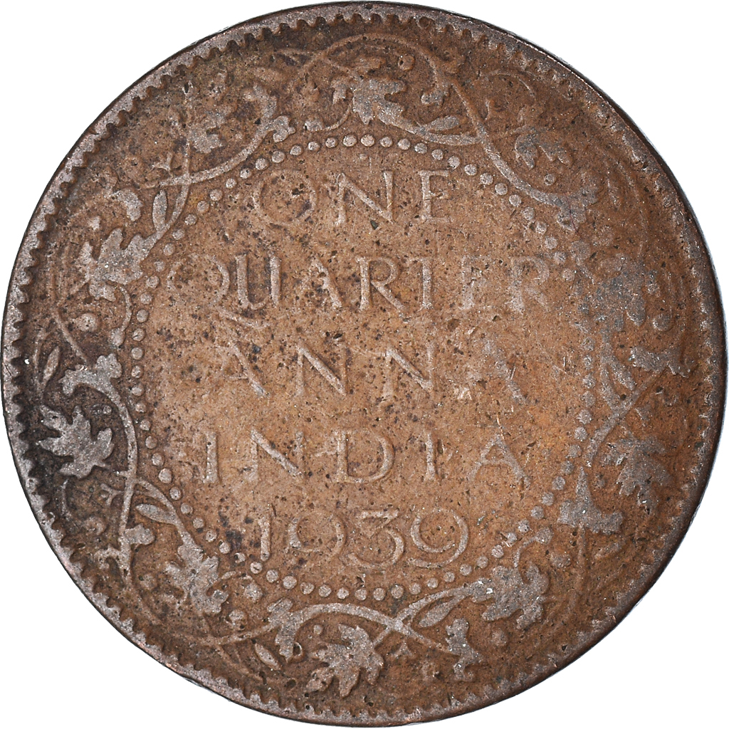 Coin, INDIA-BRITISH, 1/4 Anna, 1939