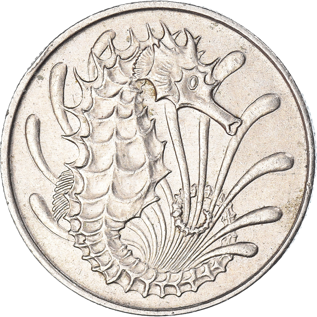 Moneda, Singapur, 10 Cents, 1967
