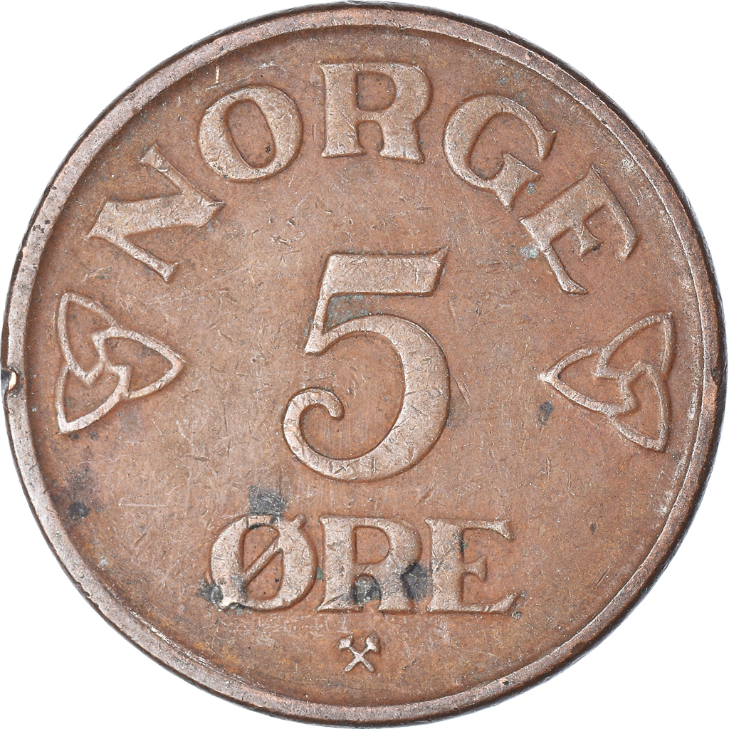 Moneda, Noruega, 5 Öre, 1952