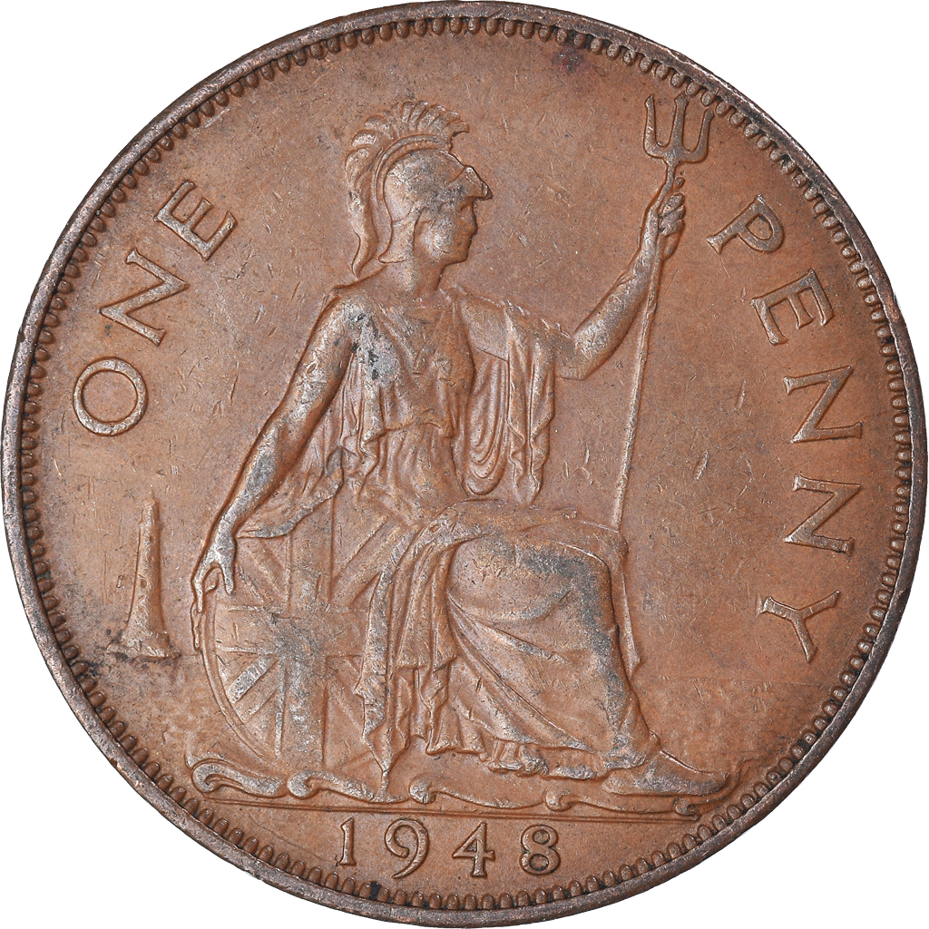 Moneda, Gran Bretaña, Penny, 1948