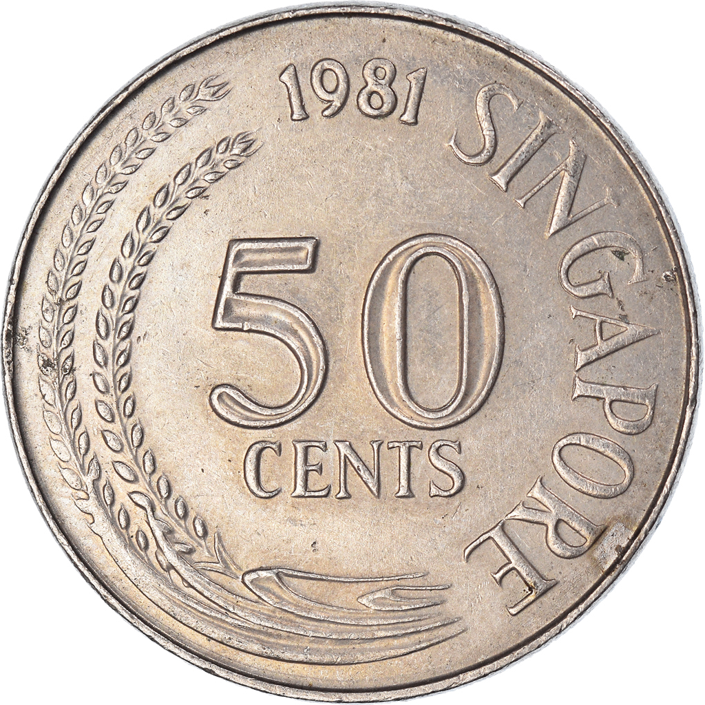 Moneda, Singapur, 50 Cents, 1981