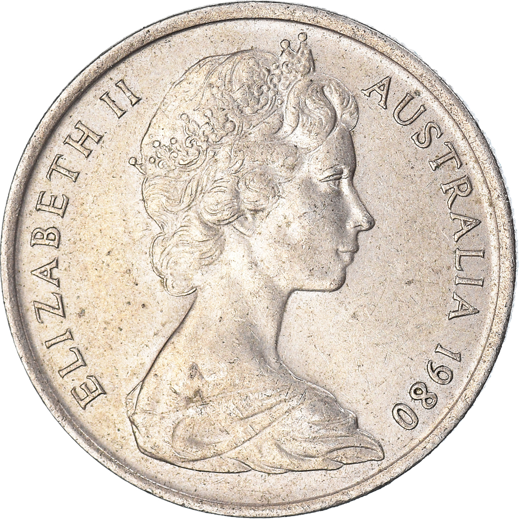 Moneda, Australia, 5 Cents, 1980