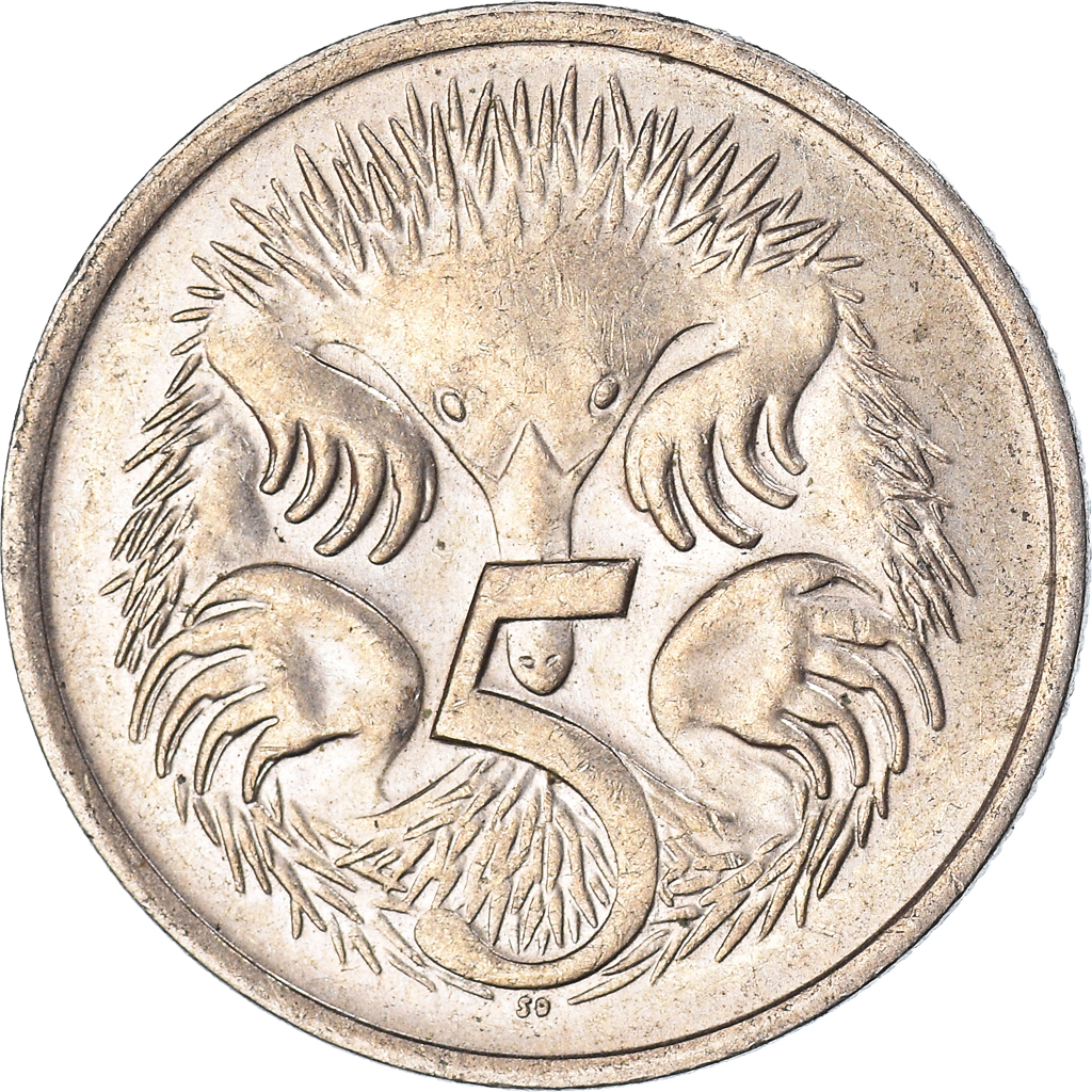 Moneda, Australia, 5 Cents, 1980