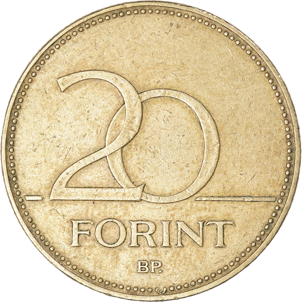 Moneda, Hungría, 20 Forint, 1995
