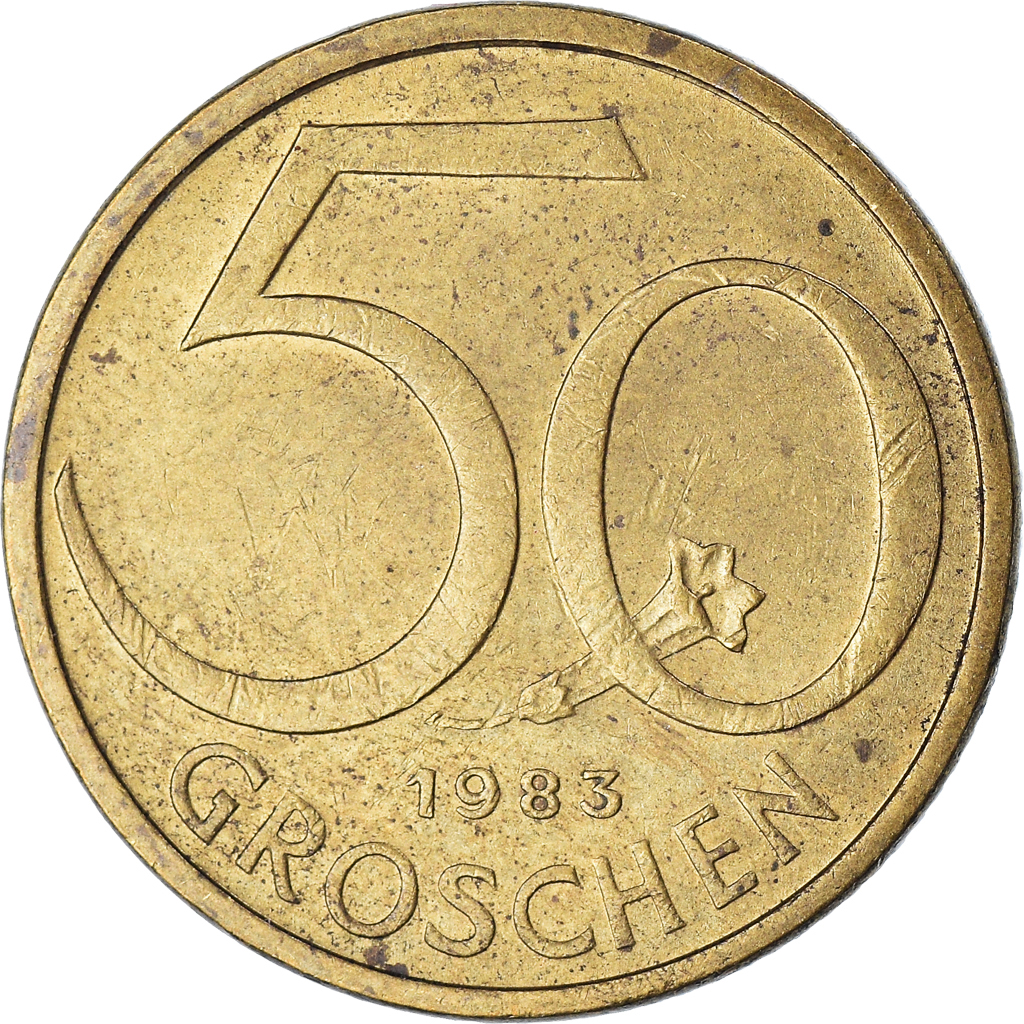 Moneda, Austria, 50 Groschen, 1983