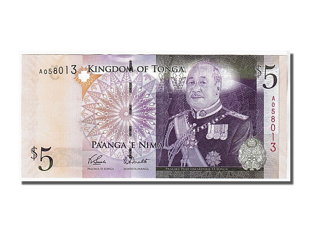 Banknote, Tonga, 5 Pa'anga, 2008, UNC(65-70)