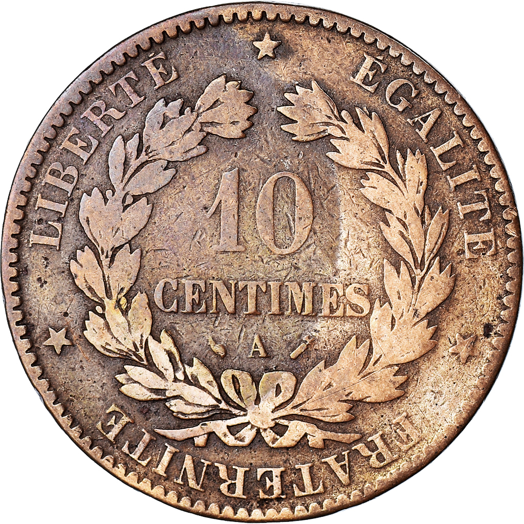 Coin, France, Cérès, 10 Centimes, 1894, Paris, , Bronze, KM:815.1