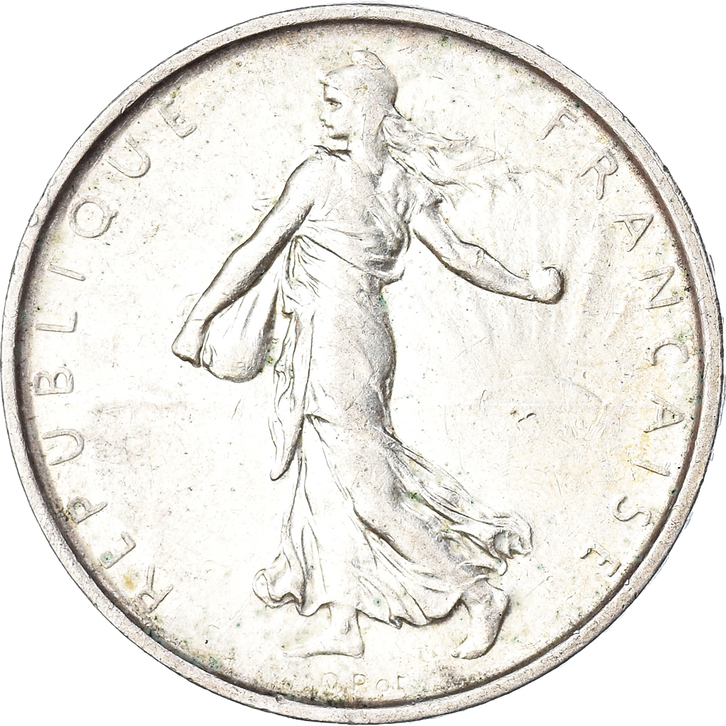Coin, France, Semeuse, 5 Francs, 1967, , Silver, KM:926, Gadoury:770