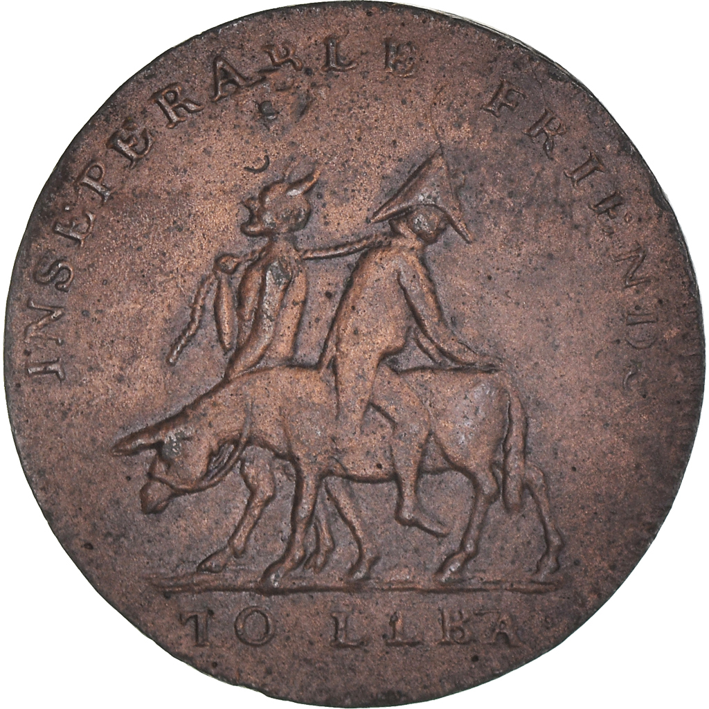 United Kingdom, Token, Napoléon Bonaparte to Elba, 1814, , Copper