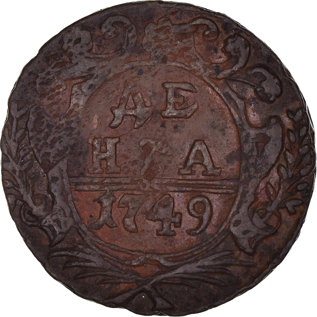 Coin, Russia, Denga, 1/2 Kopek, 1749, , Copper, KM:188 | European