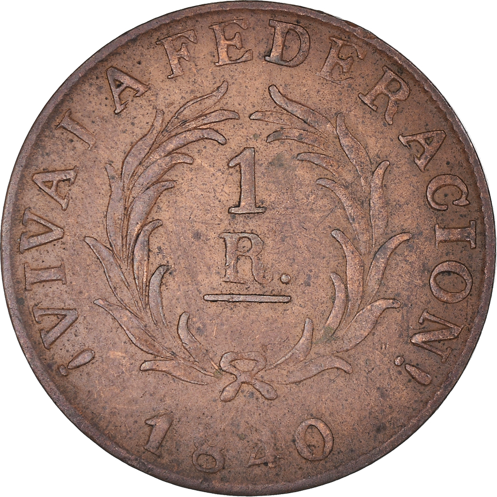 Coin, Argentina, BUENOS AIRES, Real, 1840, Buenos Aires, , Copper, KM:7