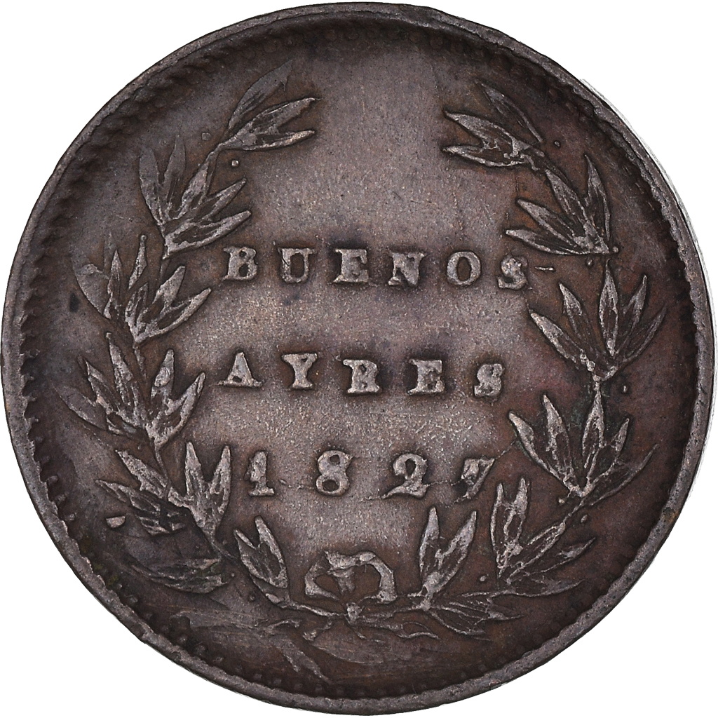 Coin, Argentina, BUENOS AIRES, 5/10 Réal, 1827, Buenos Aires,