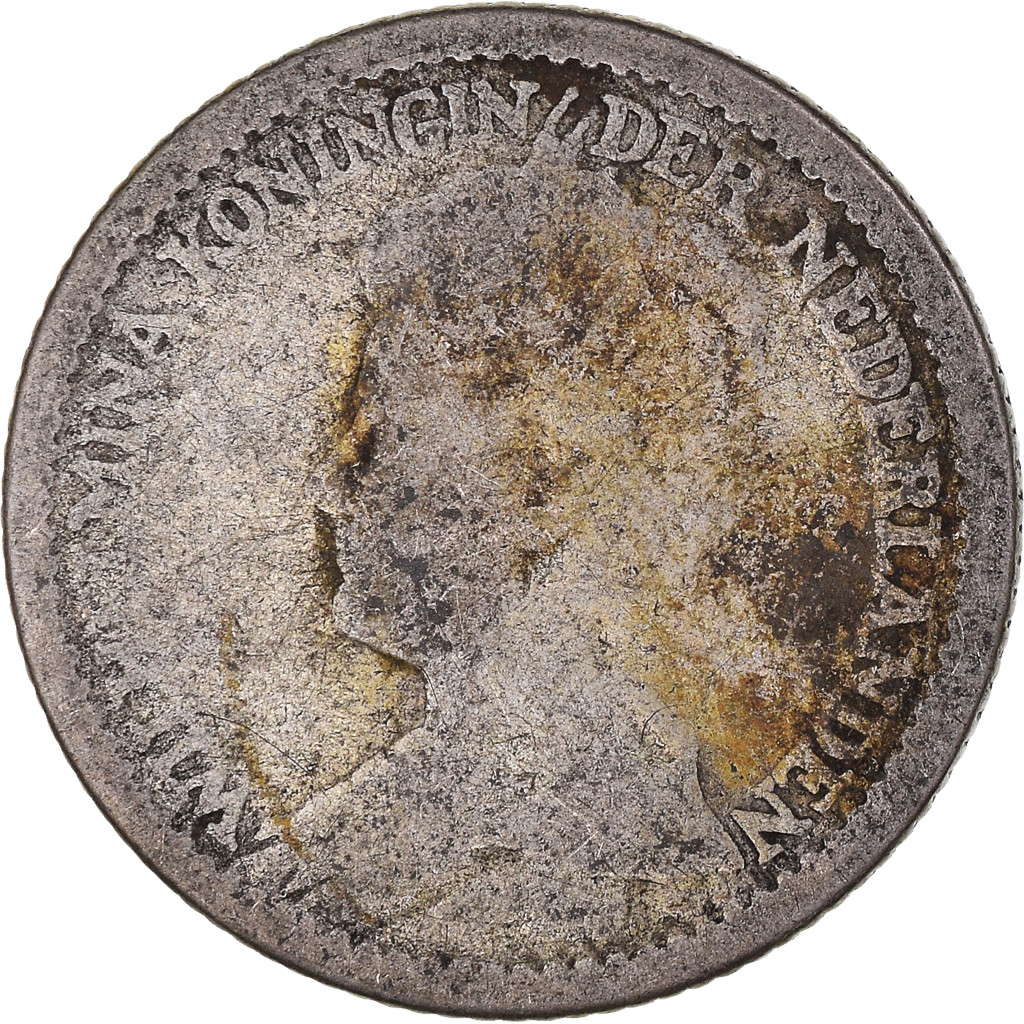 Coin, Netherlands, Wilhelmina I, 25 Cents, 1910, Utrecht, , Silver