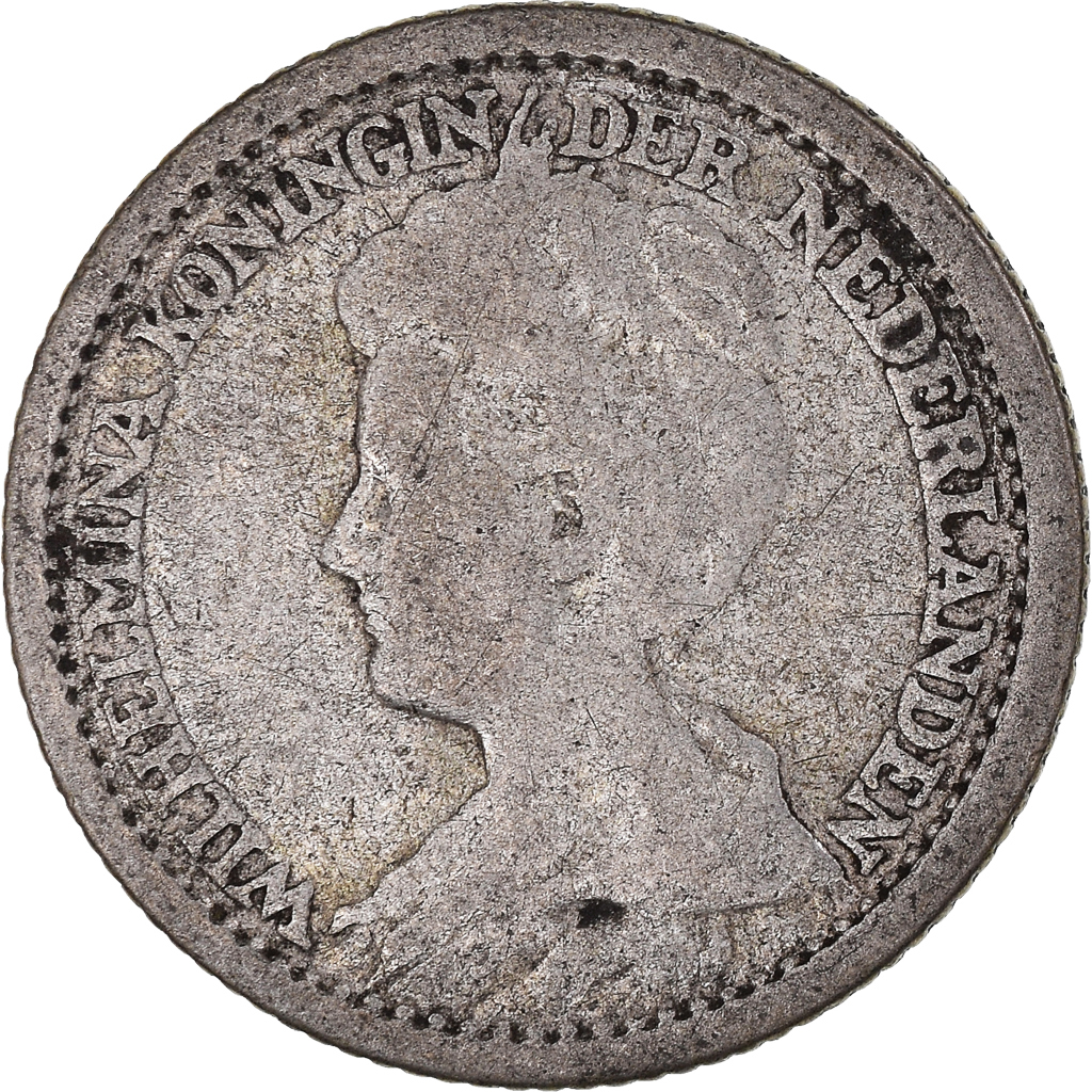 Coin, Netherlands, Wilhelmina I, 25 Cents, 1919, Utrecht, , Silver