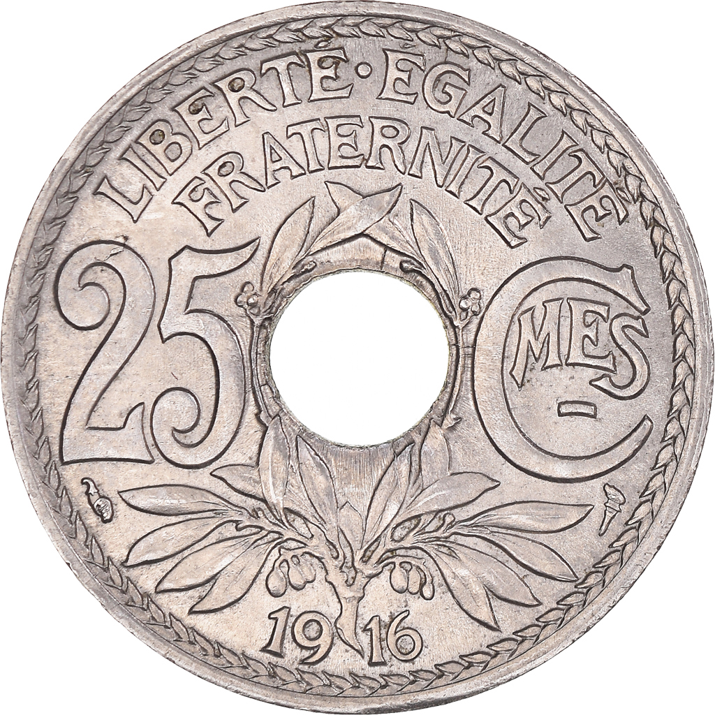 Coin, France, Lindauer, 25 Centimes, 1916, , Nickel, KM:867