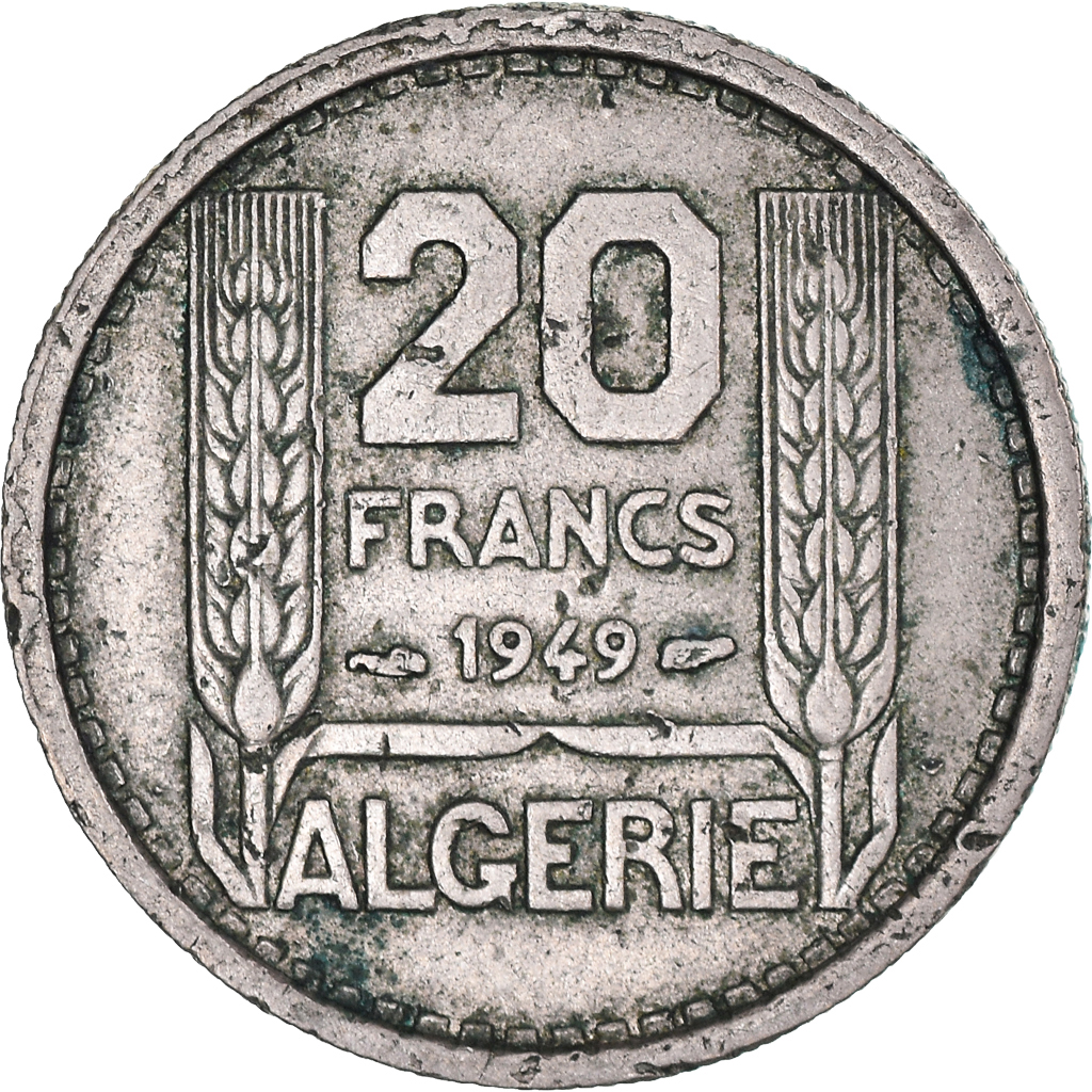 Coin, Algeria, 20 Francs, 1949, Paris, , Copper-nickel, KM:91