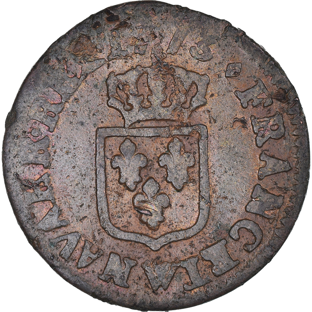Coin, France, Louis XV, Demi sol à la vieille tête, 1/2 Sol, 1773, Lille