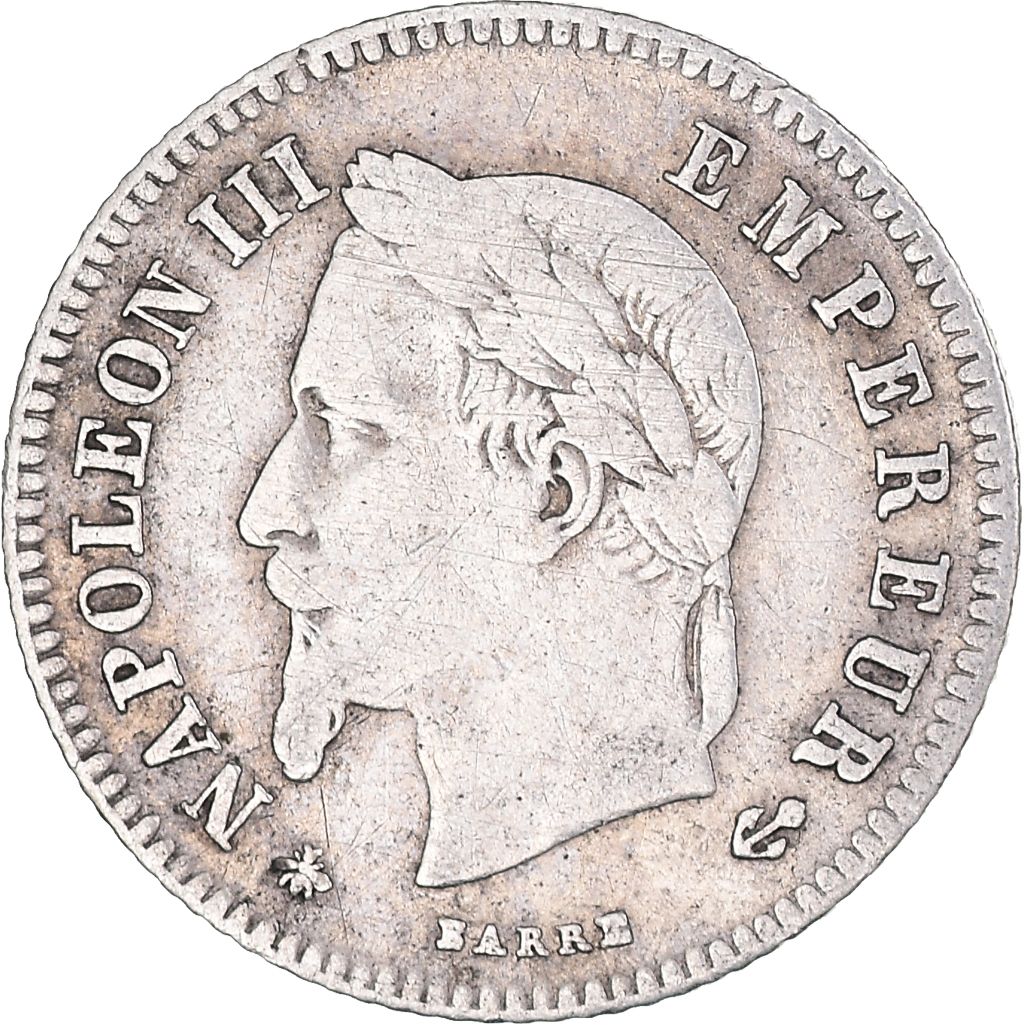Coin, France, Napoleon III, Napoléon III, 20 Centimes, 1864, Paris, 