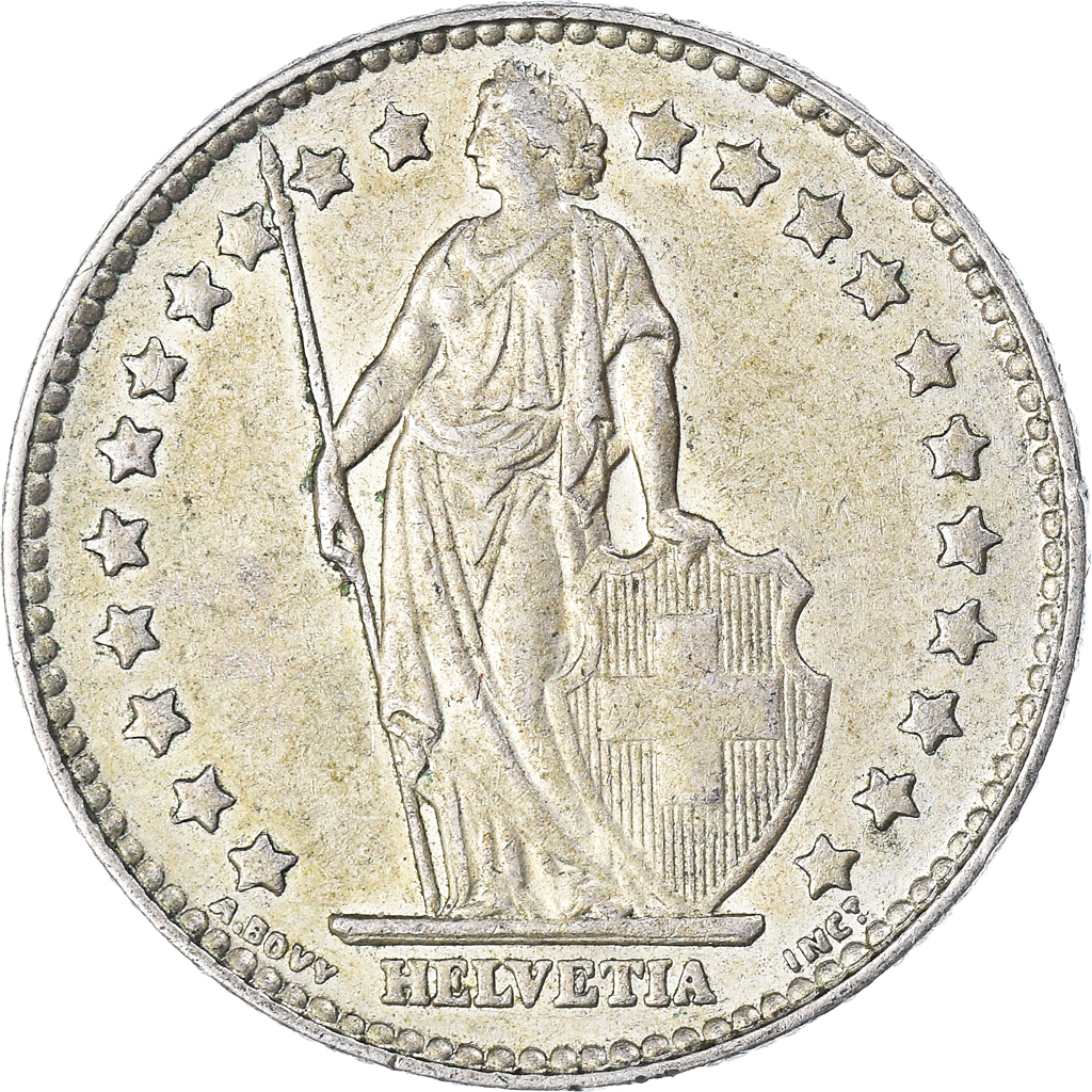 Coin, Switzerland, Franc, 1962, Bern, , Silver, KM:24