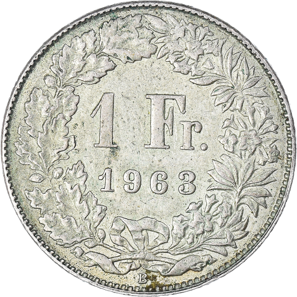 Coin, Switzerland, Franc, 1963, Bern, , Silver, KM:24