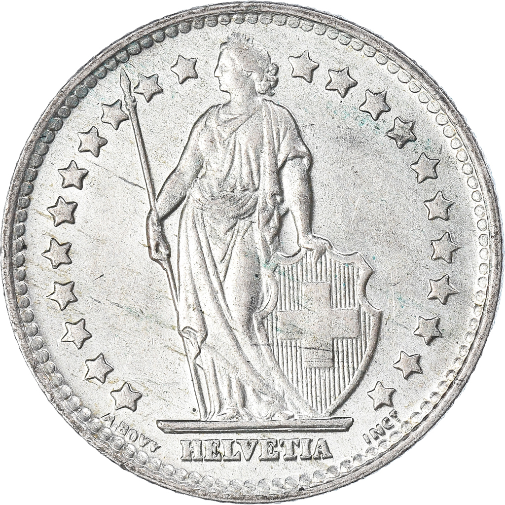 Coin, Switzerland, Franc, 1960, Bern, , Silver, KM:24