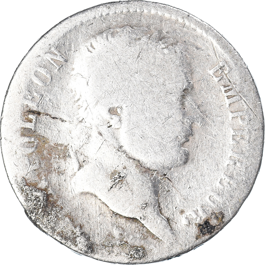 Coin, France, Napoléon I, Franc, 1808, Strasbourg, , Silver, KM:682.2