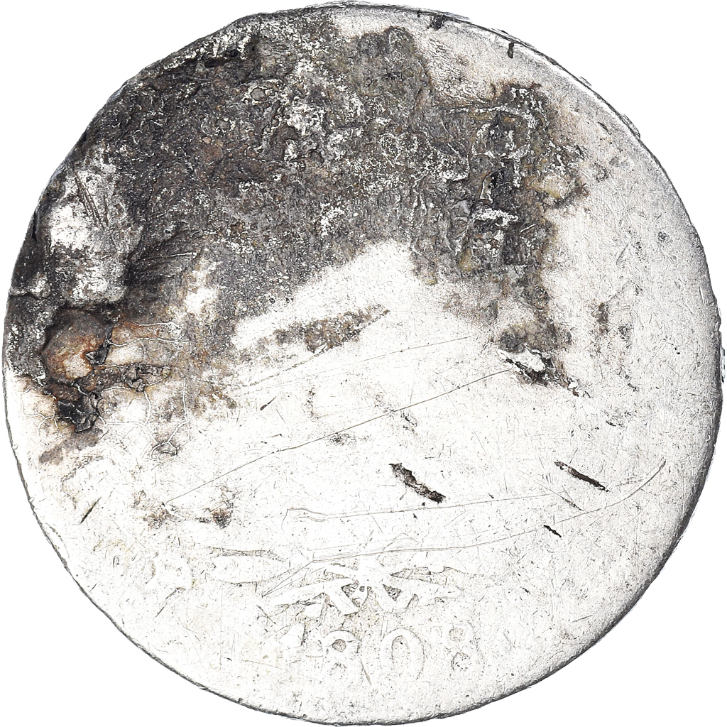 Coin, France, Napoléon I, Franc, 1808, Strasbourg, , Silver, KM:682.2