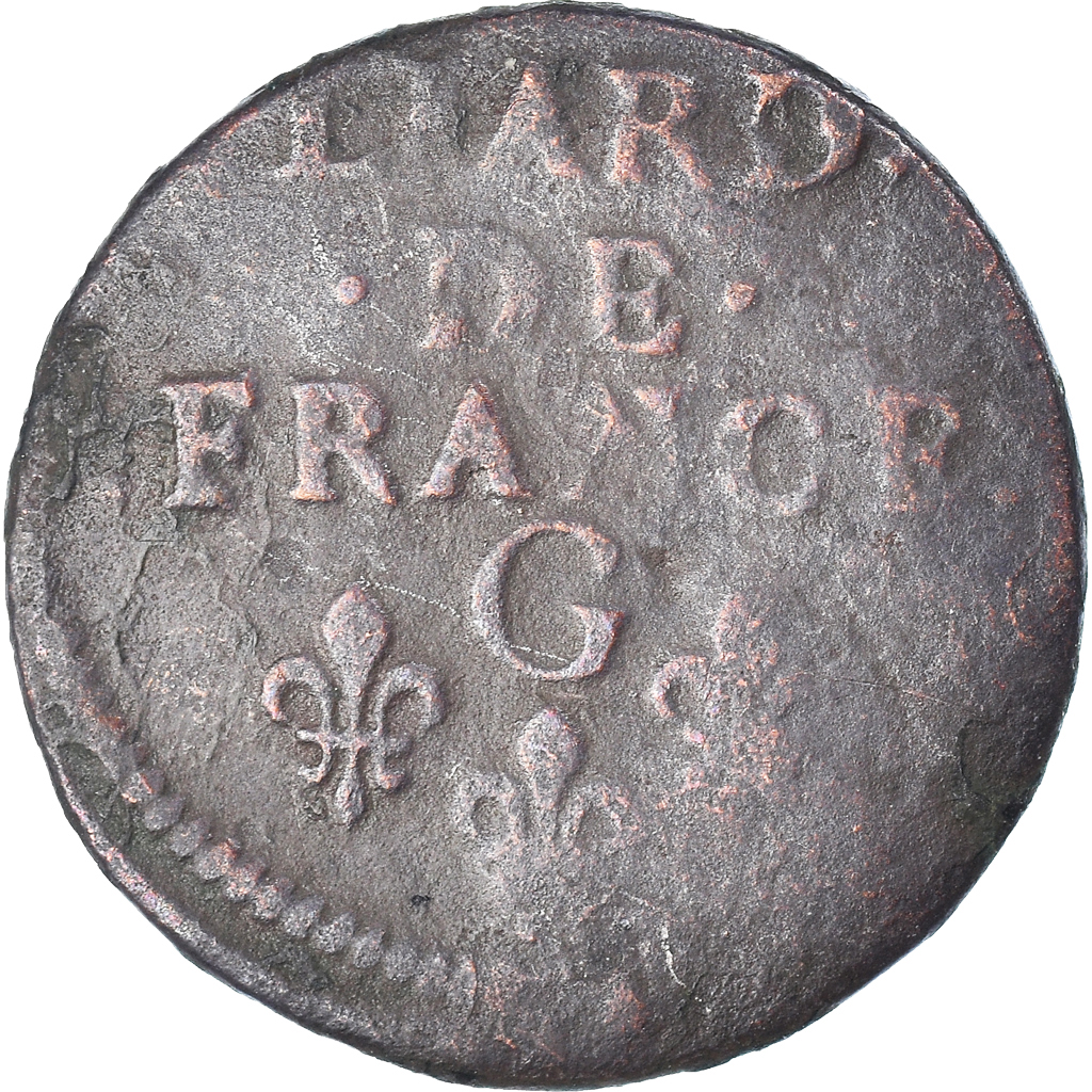 Coin, France, Louis XIV, Liard de France au buste juvénile, deuxième type