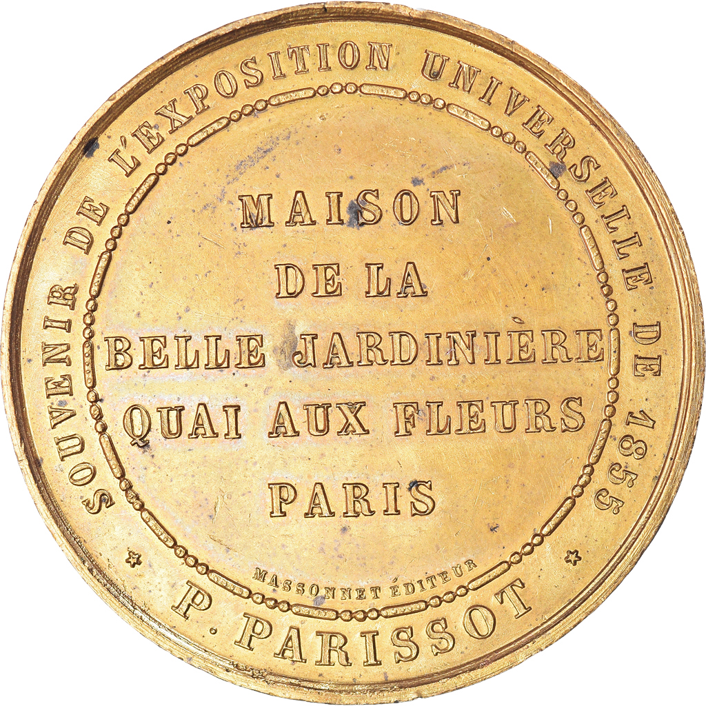 France, Medal, Napoléon III, La Belle Jardinière, Exposition Universelle