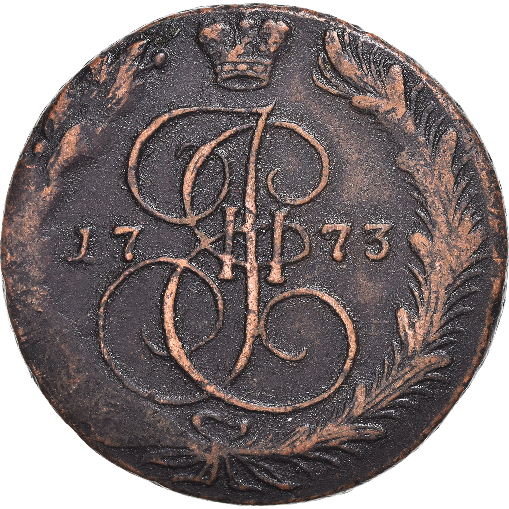Coin, Russia, Catherine II, 5 Kopeks, 1773, Ekaterinbourg, , Copper