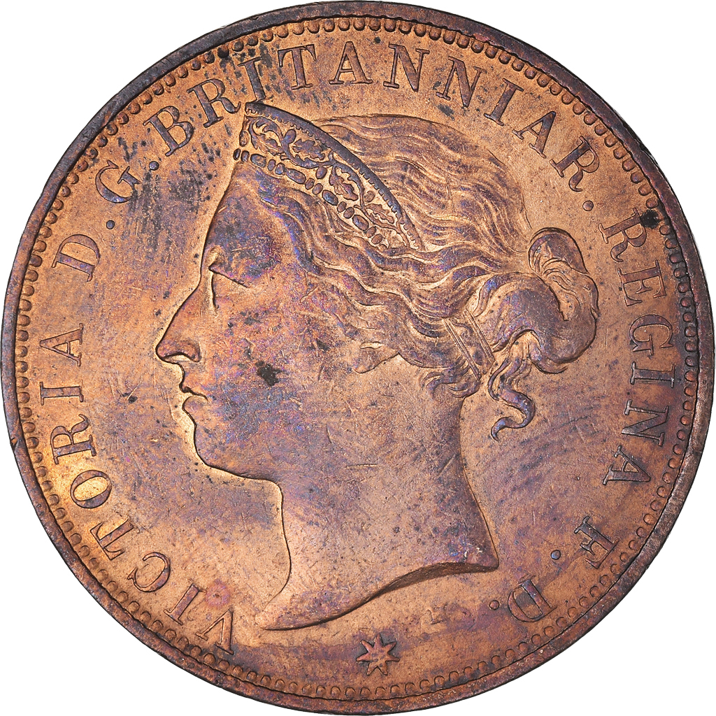 Coin, Jersey, Victoria, 1/12 Shilling, 1877, Heaton, , Bronze, KM:8