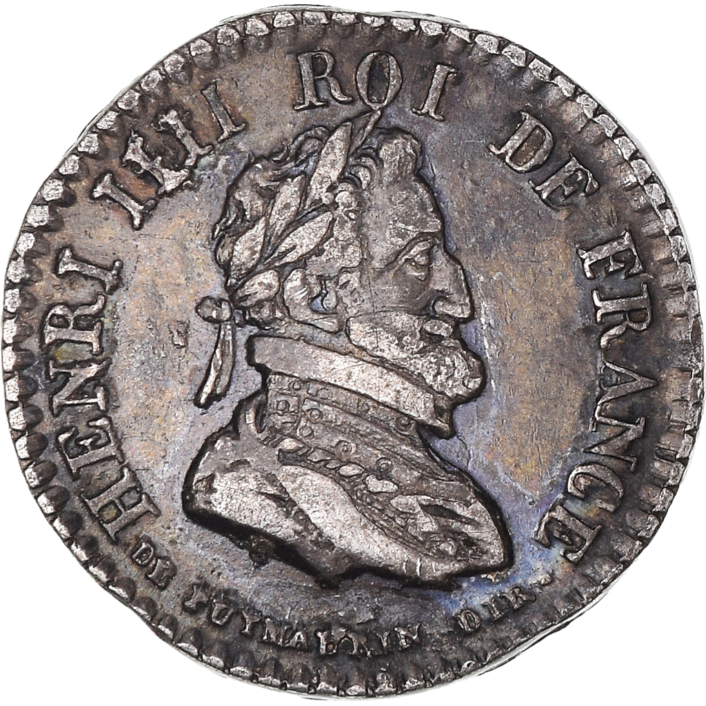 France, Quinaire, Louis XVIII, Louis XVIII et Henri IV, , Silver