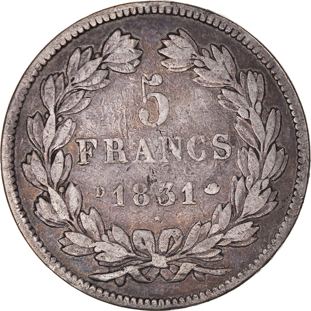 Coin, France, Louis-Philippe, 5 Francs, 1831, Lyon, , Silver, KM:744.2